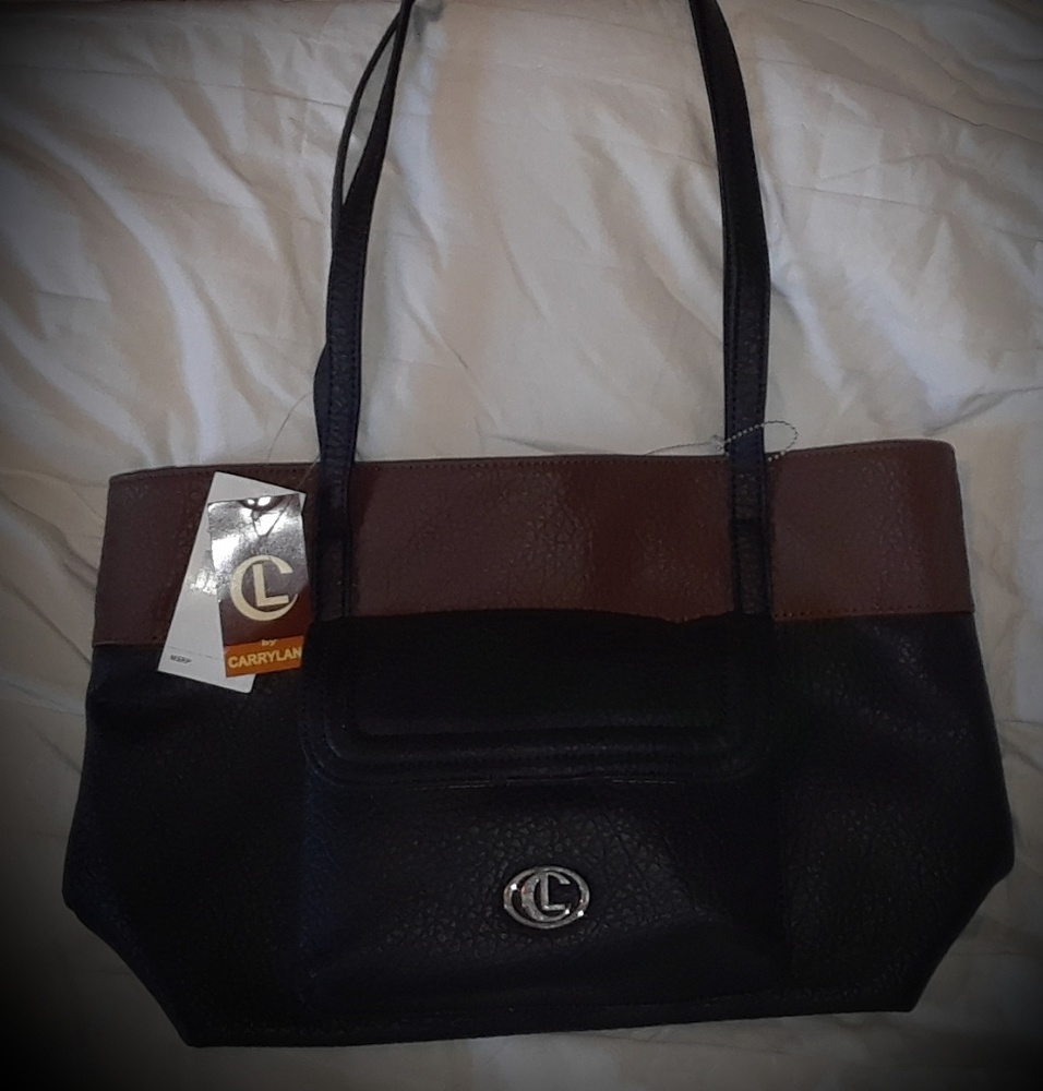 NWT CL  Black and Brown Large Leather Purse